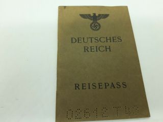 1943 Germany Passport Reisepass For Official In Charge Travel Hungary & Bohemia