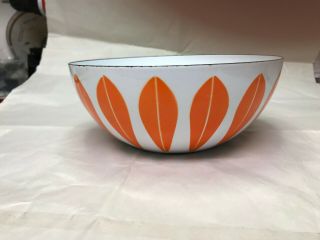 Catherine Holm Enamelware Orange & White 8 " Bowl; Catherineholm