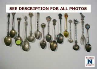 Noblespirit {3970}collection Of Vintage Souvenir Spoons