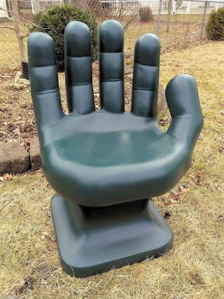 Giant Dark Green Hand Shaped Chair 32 " Adult Size 70 