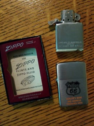 Zippo 1950’s Vintage Phillips 66 Pocket Lighter