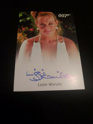 Lizzie Warville Auto 007 As Pool Girl For Your Eyes Only Autograph
