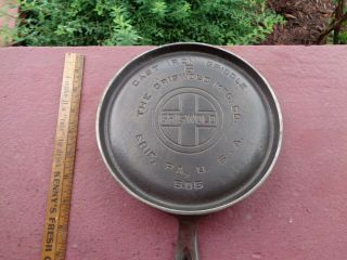 Early Rare Griswold Cast Iron No 6 Handled Griddle Large Block Logo
