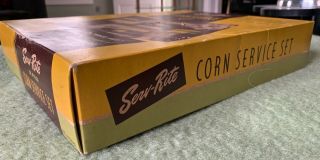 Vintage 1950 ' s Serv - Rite Deluxe 18 Piece Corn Service Set Box 6
