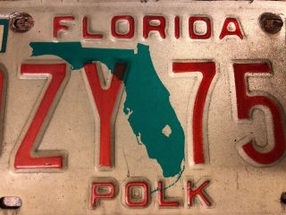 VINTAGE 1993 FLORIDA STATE LICENSE PLATE CAR TAG NUMBER POLK 3