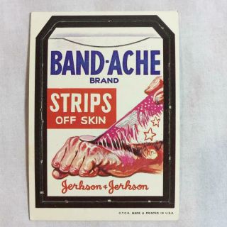 1967 Die - Cut Topps Wacky Packages Packs 24 Band - Ache Brand Strips Off Skin