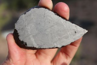 Muonionalusta Meteorite Etched Full Slice 69 Grams