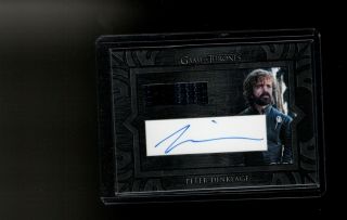 Game Of Thrones Inflexions Peter Dinklage As Tyrion Cut Autograph Relic Card