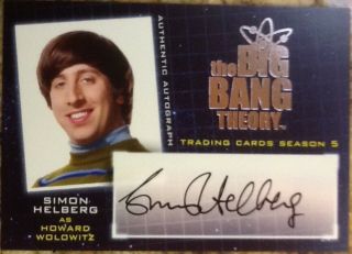 The Big Bang Theory Season 5 - Autograph A4 Simon Helberg As Howard Wolowitz Sc