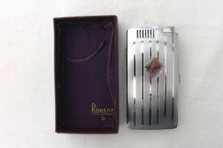 RONSON PAL LIGHTER AND CIGARETTE CASE ART DECO STYLE 10cm by 5cm (L39) 3