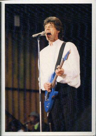 Mick Jagger Collectable Postcard From 1980s Germany // Airmail