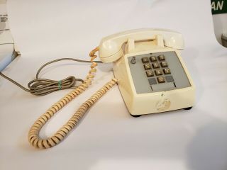 Western Electric White 2 Line 10 Button Touch Tone Phone Desktop Phone
