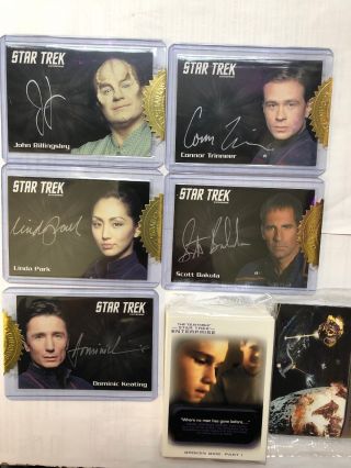 Star Trek Enterprise Archives Series 1 Master Set,  5 Autograph,  Base & Chase