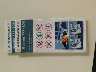 Air France 777 - 300er Safety Card