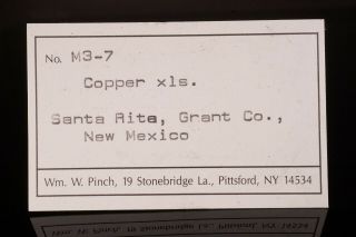 UNIQUE Native Copper Crystal Cluster SANTA RITA,  MEXICO - Ex.  Pinch 8