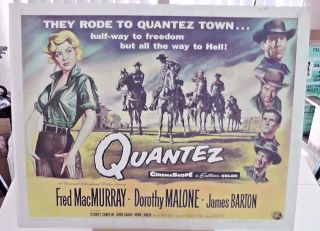 Vintage 1957 Quantez Fred Macmurry 28 " X 22 " 57/109 Movie Poster