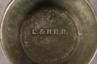 Vintage L&n Louisville Nashville Railroad Metal Water Fountain Tin Drinking Cup