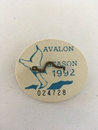 1992 And 1995 Avalon Jersey Seasonal Beach Tags