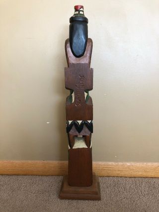 John Williams Wooden Carved Totem Pole 26” Native American Nootka Pac Northwest 4