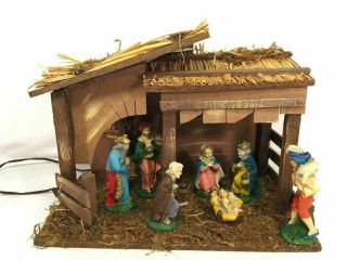 Nativity Scene Vintage Set Made In Italy Baby Jesus Mary Joseph Wise Men