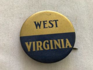 West Virginia University Vintage Pin Back Button