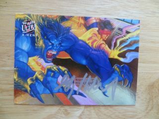 1994 Fleer Ultra X - Men Team Portrait Jubilee,  Card Signed Greg Hildebrandt,  Poa
