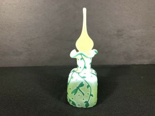 Gibson Dragonfly Vaseline Cameo Glass Perfume Bottle Mendy Miller / Green Unique
