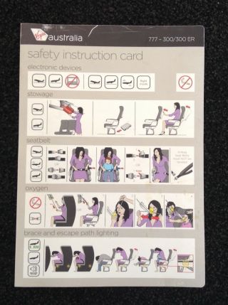 Virgin Australia Safety Card 777 - 300