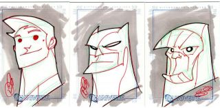 Dc Universe / Legacy Color Sketch Card By Sean Galloway 1 - Set Of 3 Sketches