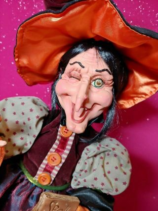 High - End - Standing Halloween Kooky Laughing Witch Doll Poseable - - Oops