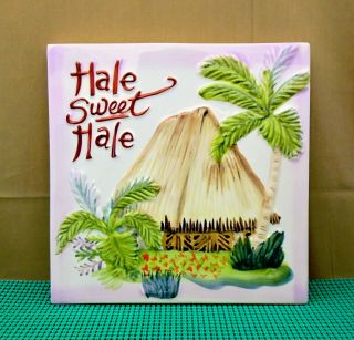 Island Heritage " Hale Sweet Hale " Hand Made & Hand Painted Ceramic Wall Plaque