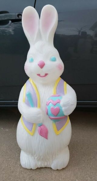 Rare Blow Mold Lighted Easter Bunny Rabbit Mr.  Painter 1994 Tpi 34 " Tall