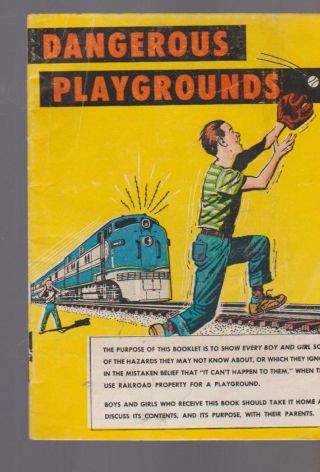 Dangerous Playgrounds Comic Book 1968 Association Of American Railroads