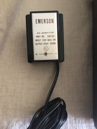 Rare Vintage EMERSON AM/FM Radio Cassette Recorder Model ETR125,  Made in Japan 3