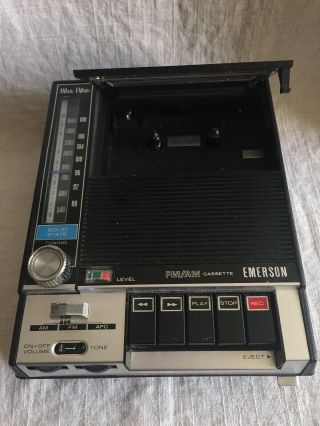 Rare Vintage EMERSON AM/FM Radio Cassette Recorder Model ETR125,  Made in Japan 5