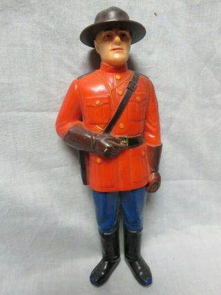 Vintage Royal Canadian Mounted Police Piggy Bank,  Coin,  Penny,  Canada,  Plastic,  8 "