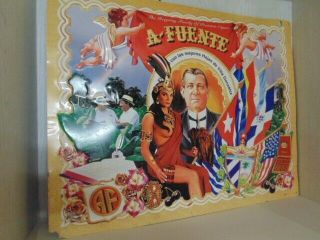 Cigar Sign Tin 35 3/4  X 27 1/2  A.  Fuente,  The Reigning Family Of Cigar