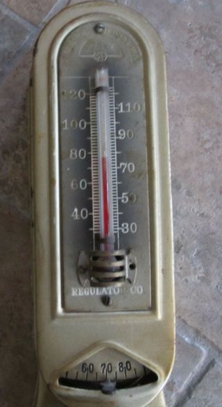 Vintage Honeywell Clock Thermostat Thermometer Tycos Minneapolis 77 Regulator 2