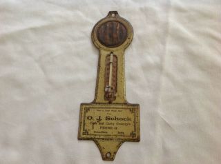 O.  J.  Schock Grocery Store Advertising Thermometer,  Donnellson,  Iowa