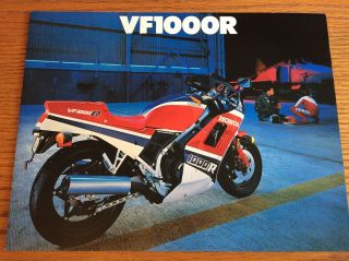 Vintage 1986 Honda Vf1000r Motorcycle Sales Brochure