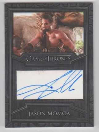 2019 Game Of Thrones Inflexions Jason Momoa As Khal Drogo Got Auto Autograph Dr