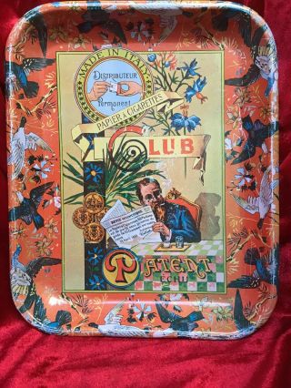 Club Sd Modiano Tin Rolling Tray Large 13.  5 X 11 Made In Italy