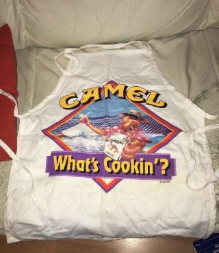 Vintage 1993 Joe Camel Cigarettes Barbecue Cooking Apron What’s Cookin’?