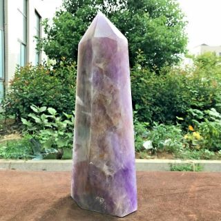 4047g Natural Amethyst Crystal Obelisk Quartz Wand Point Healing