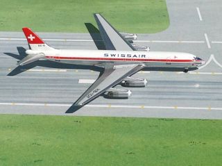 Swissair Dc - 8 Hb - Idf 1/400 Scale Airplane Model Aeroclassics