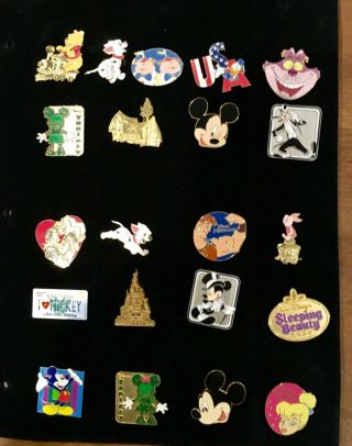 Wdw Series 1 Complete Set Of 93 Pins From 2002 1st Ever Cast Member Lanyard Pins