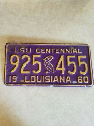 1960 Louisiana License Plate