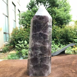 4064g Natural Amethyst Crystal Obelisk Quartz Wand Point Healing