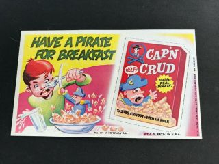 1969 Topps Wacky Ads Packages 24 Captain Crud