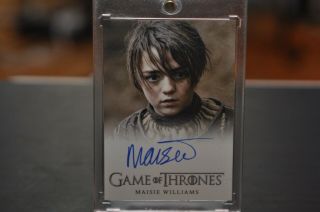 Game Of Thrones Season 2 Maisie Williams As Arya Stark Auto / Autograph Card